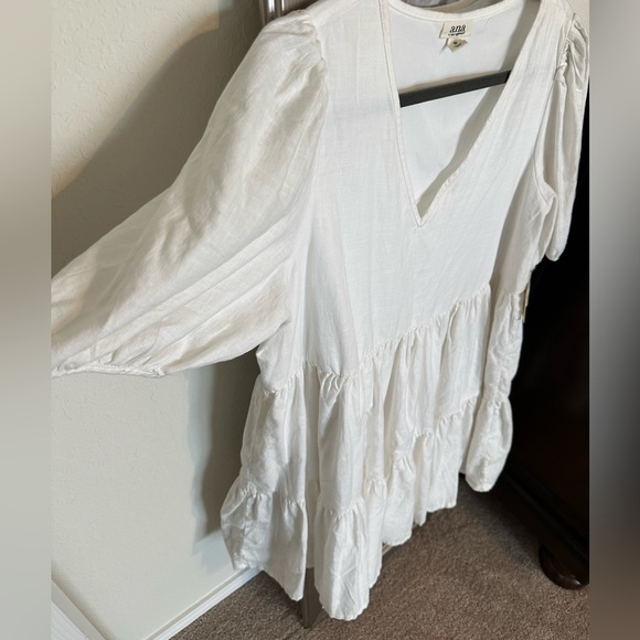 Ana Unique Cotton Tiered Short Sleeve Mini Dress - Picture 4 of 8